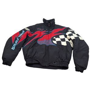 Polaris Extreme Racing Snowmobile Jacket Hein Gerike Mens L Checkered *READ